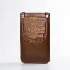 فروشگاه آقای چرمی-کیف چرمی مدارک پاسپورتی اسپرت مدل آتنا طرح کروکو رنگ عسلی نمای جلو